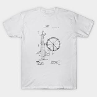 Airplane Patent Drawing T-Shirt